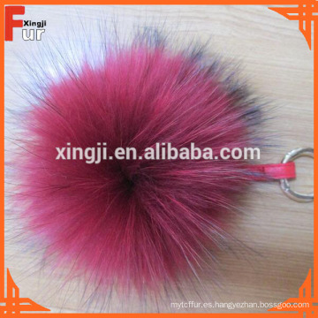 Regalos promocionales piel de mapache Pom Pom Keychain